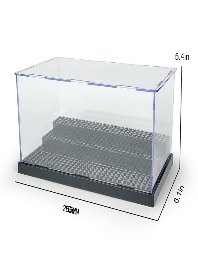 Takelablaze Minifigures Display Cases 2Pack Minifigures Case Dustproof Acrylic Display Box Storage with 3 Movable Steps for Minifigure Action Figures Blocks - Image 5
